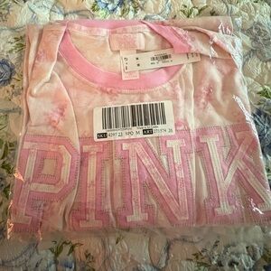 PINK X LOVESHACKFANCY CAMPUS COTTON TEE